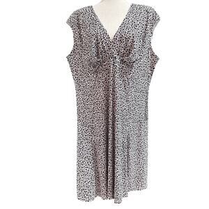 CHAPS Women's Floral Stretchy Dress Plus Size 20W Sleeveless Flowy Cottagecore